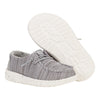 HEYDUDE Boy's Youth Wally Stretch Sox Slip On Shoe, Grey Size 6 | Lightweight Easy On Travel Ready Casual Sneaker