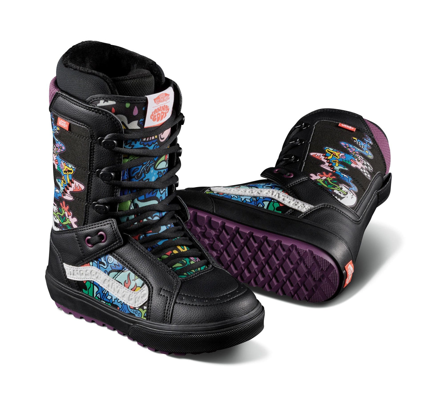 Vans HI-Standard OG Men's Snowboard Boots (8.5, (Hannah Eddy) Black/Multi)