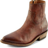 Frye Billy Inside Zip Booties for Women Crafted from Antiqued Pull-Up Leather with Wellington Stitchwork and Piping, Brass Hardware, and Inside Zipper – 5 ¾” Shaft Height, Redwood - 6.5M