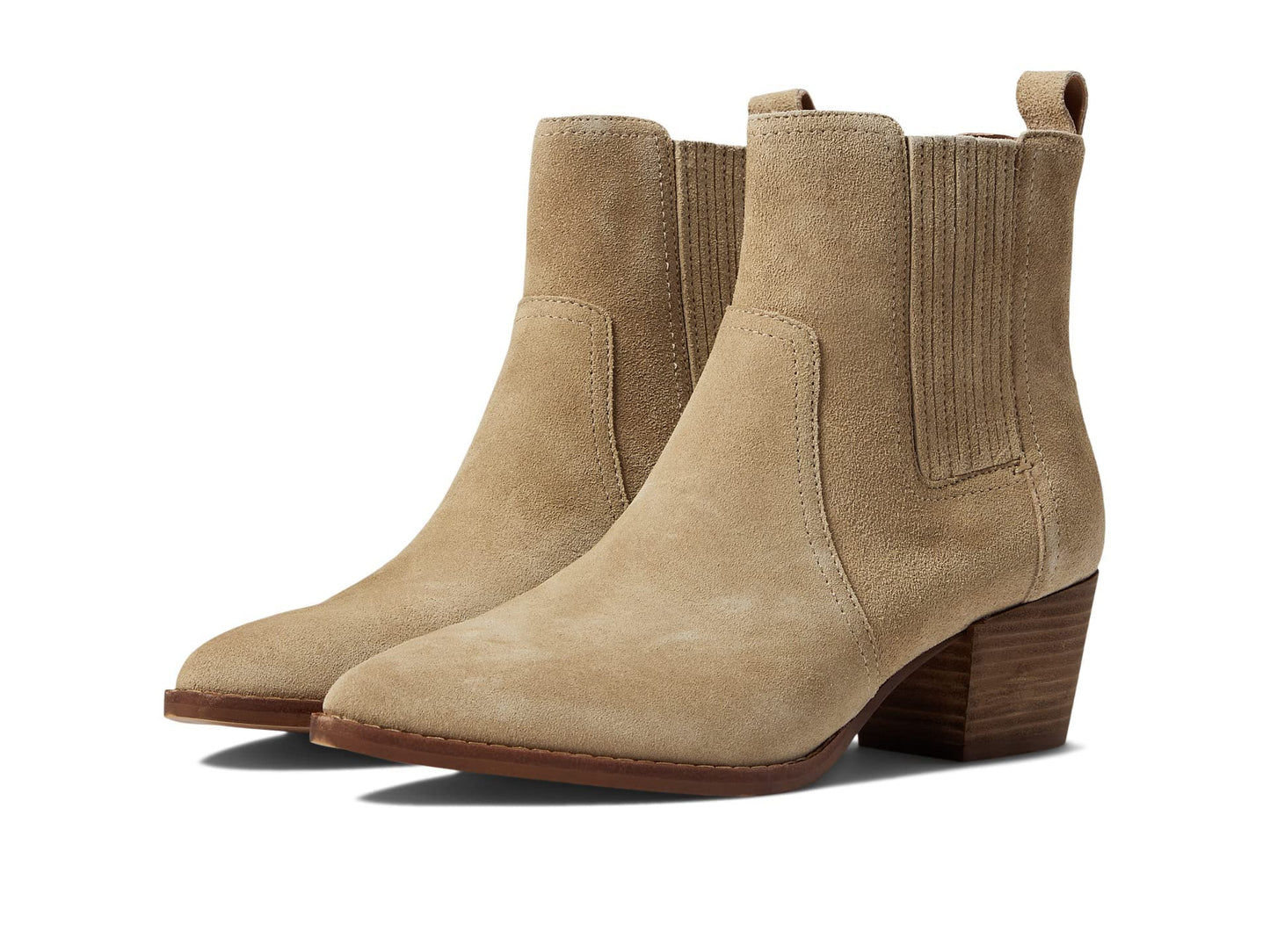Madewell The Western Ankle Boot in Suede Walnut Shell 6 M