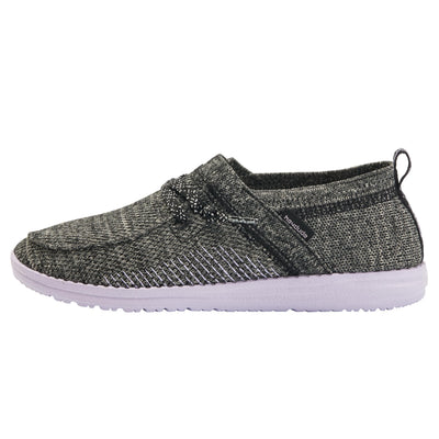 Hey Dude Women's Wendy Halo Black Lilac Size 10 | Women’s Shoes | Women’s Lace Up Loafers | Comfortable & Light-Weight