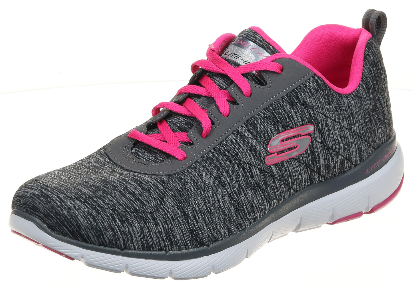 Skechers Women's Flex Appeal 3.0, BKHP, 7.5