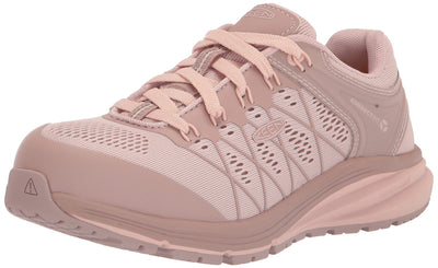 KEEN Utility Women's Vista Energy Low Height Sneakers Composite Toe Industrial Work Shoes, Fawn/Peach Whip, 5 Wide