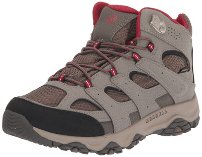 Merrell Unisex Kid's Moab 3 Mid Waterproof Hiking Shoe, Boulder/RED, 2 Wide