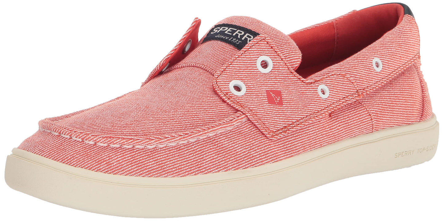 Sperry Men's Outer Banks 2-Eye Boat Shoe, Washed RED, 11 Medium