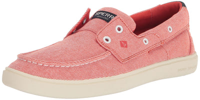 Sperry Men's Outer Banks 2-Eye Boat Shoe, Washed RED, 11 Medium
