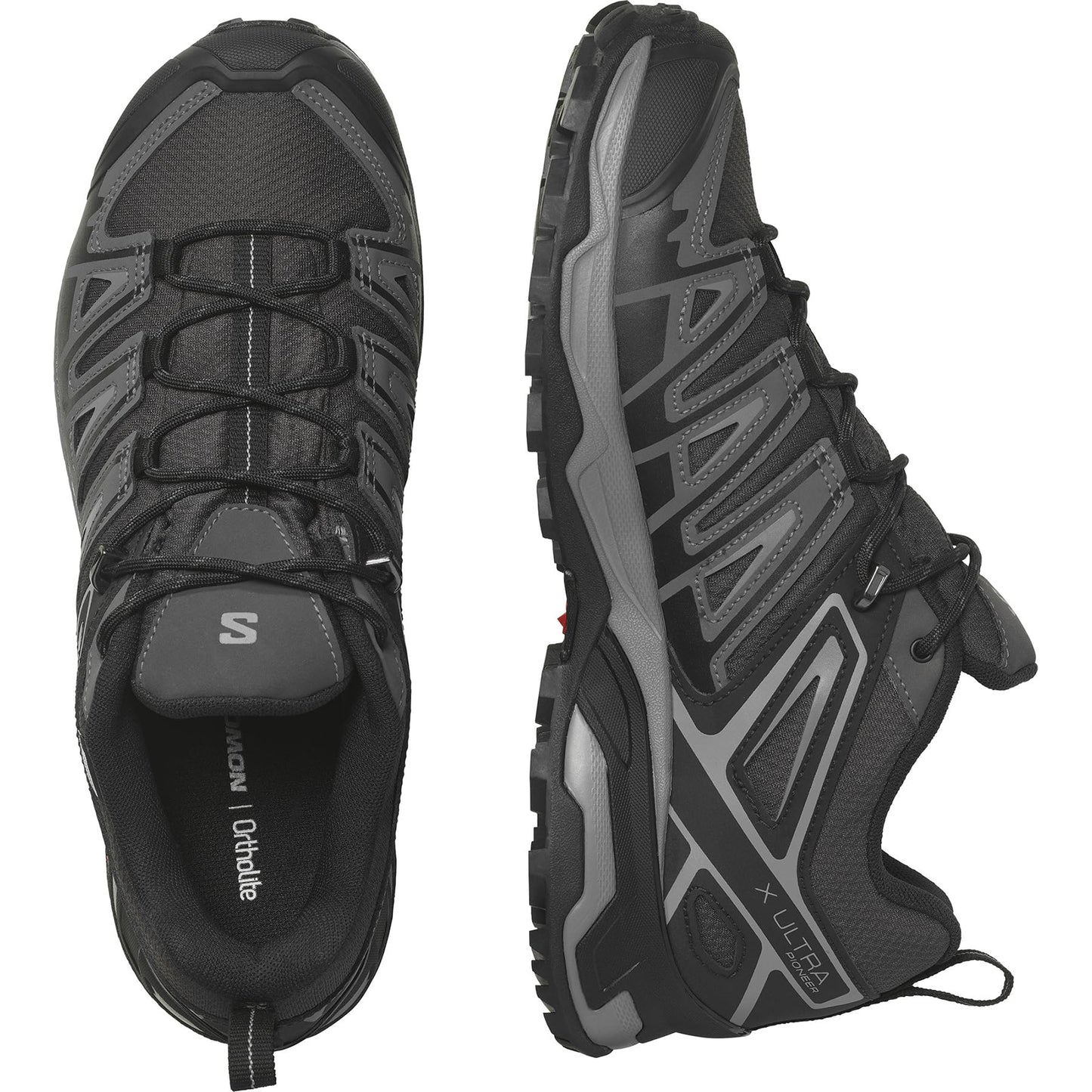Salomon Men's X ULTRA PIONEER CLIMASALOMON™ WATERPROOF Hiking Shoes for Men, Phantom / Black / Quiet Shade, 10