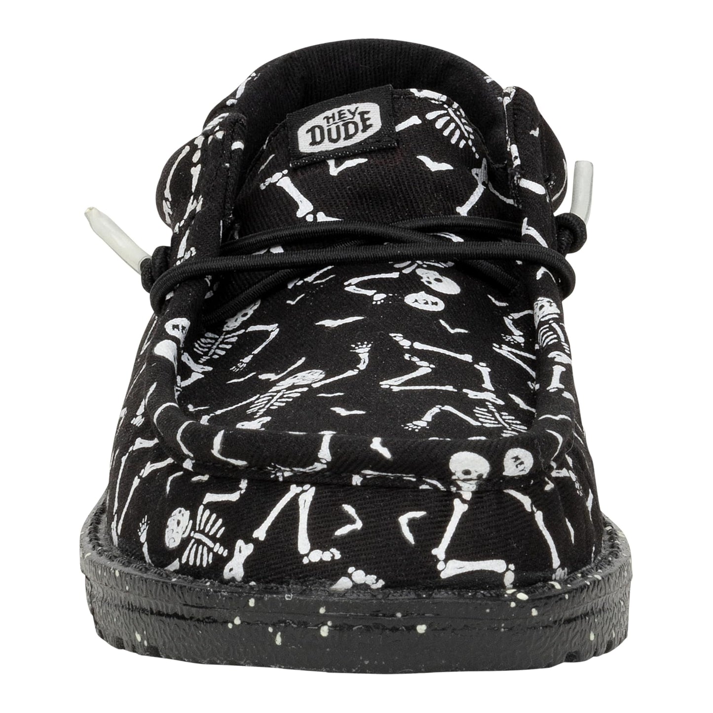 HEYDUDE Kids Mens Wally Skeletons (Little Kid/Big Kid) Black 5 Big Kid M