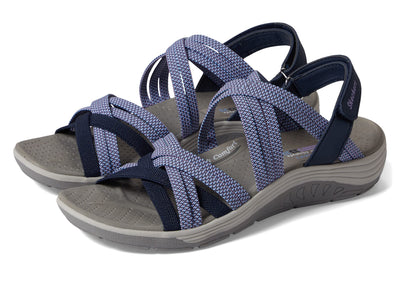 Skechers USA Reggae Cup-Smitten By You Women's Sandal, 6 B(M) US, Navy-Blue