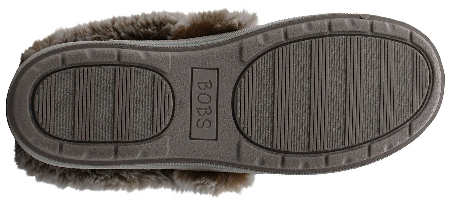 Skechers Womens Too Cozy Pooch Parade Slipper, Taupe Multi,9 M US