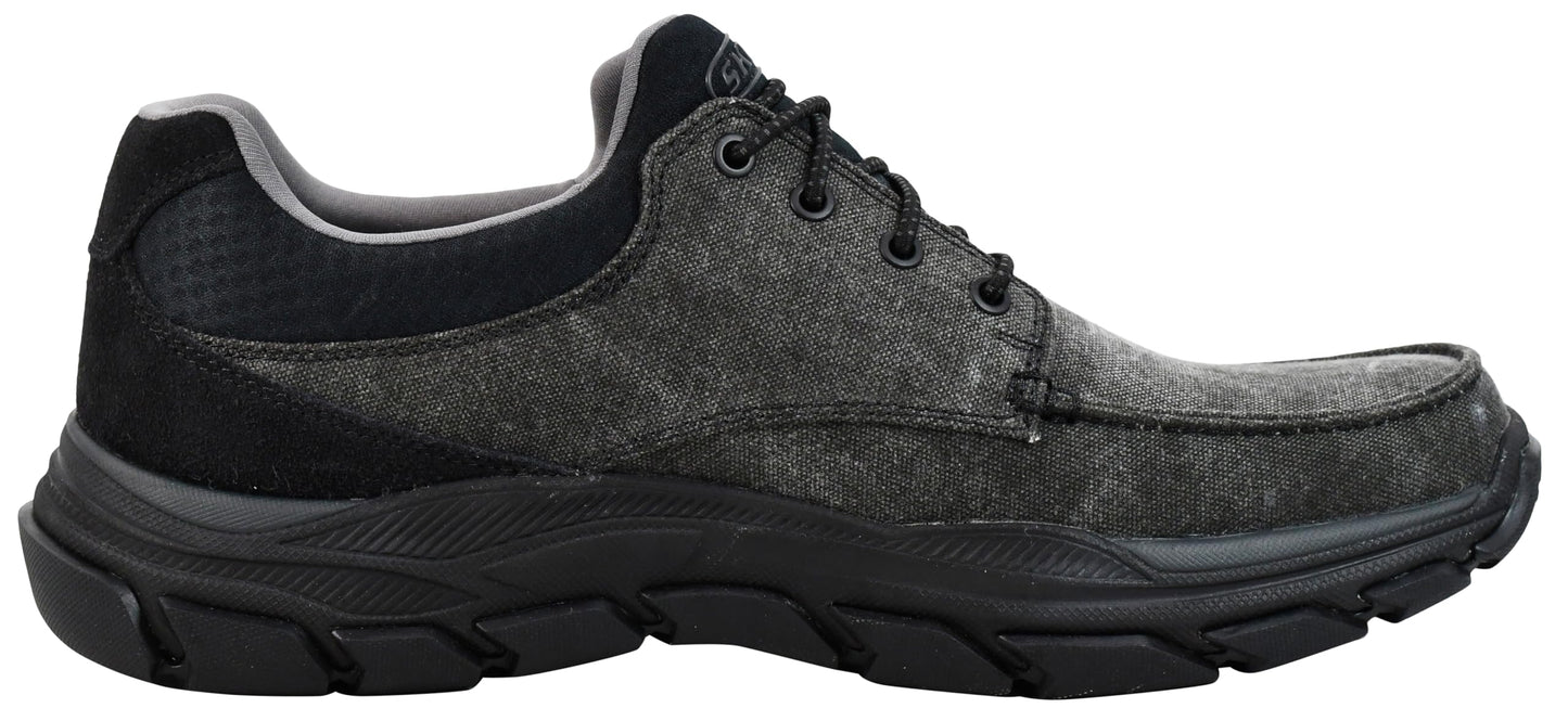 Skechers Men's Respected- Loleto Shoes, Black/Black, 12 M