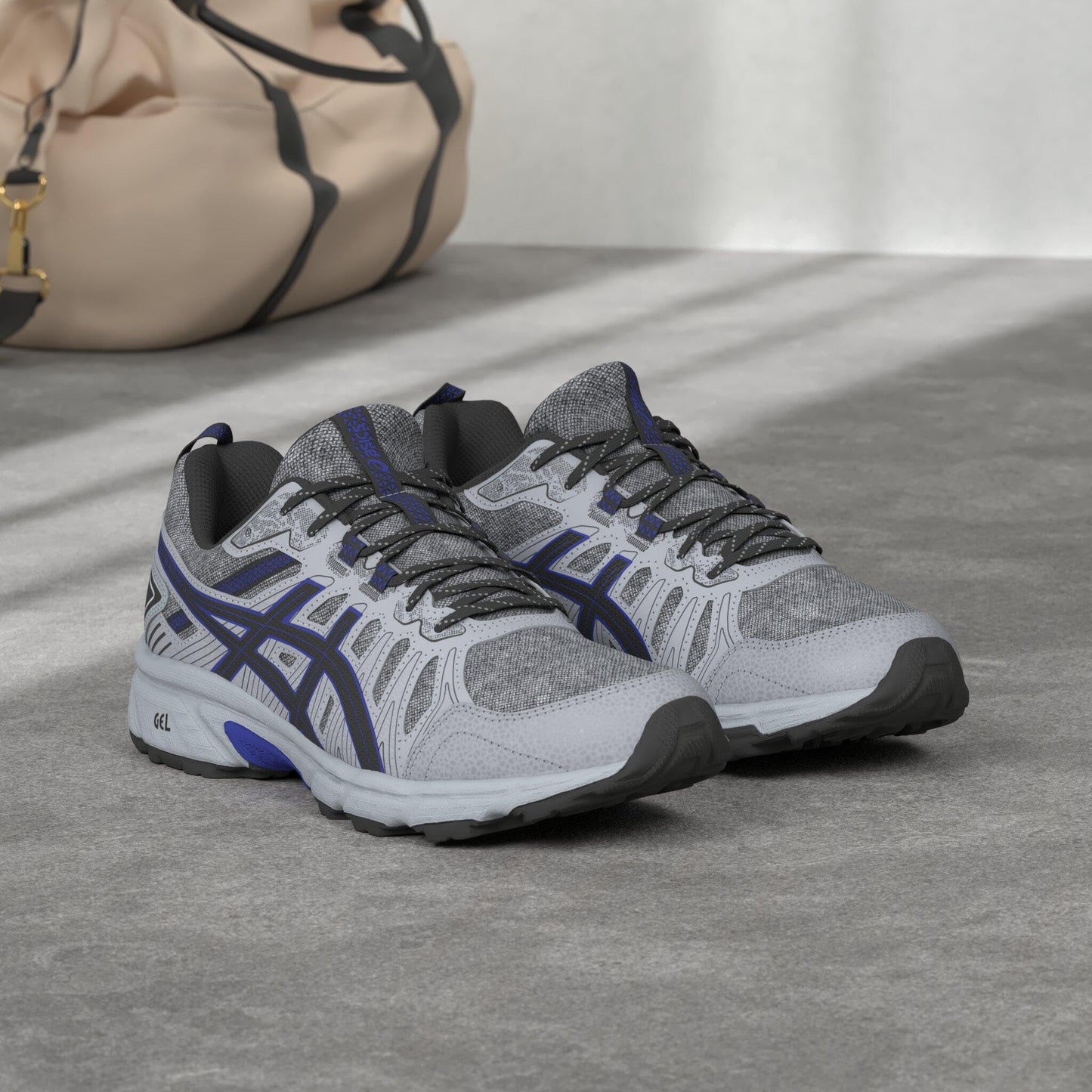 ASICS Gel-Venture® 7 Sheet Rock/Asics Blue 8 4E - Extra Wide