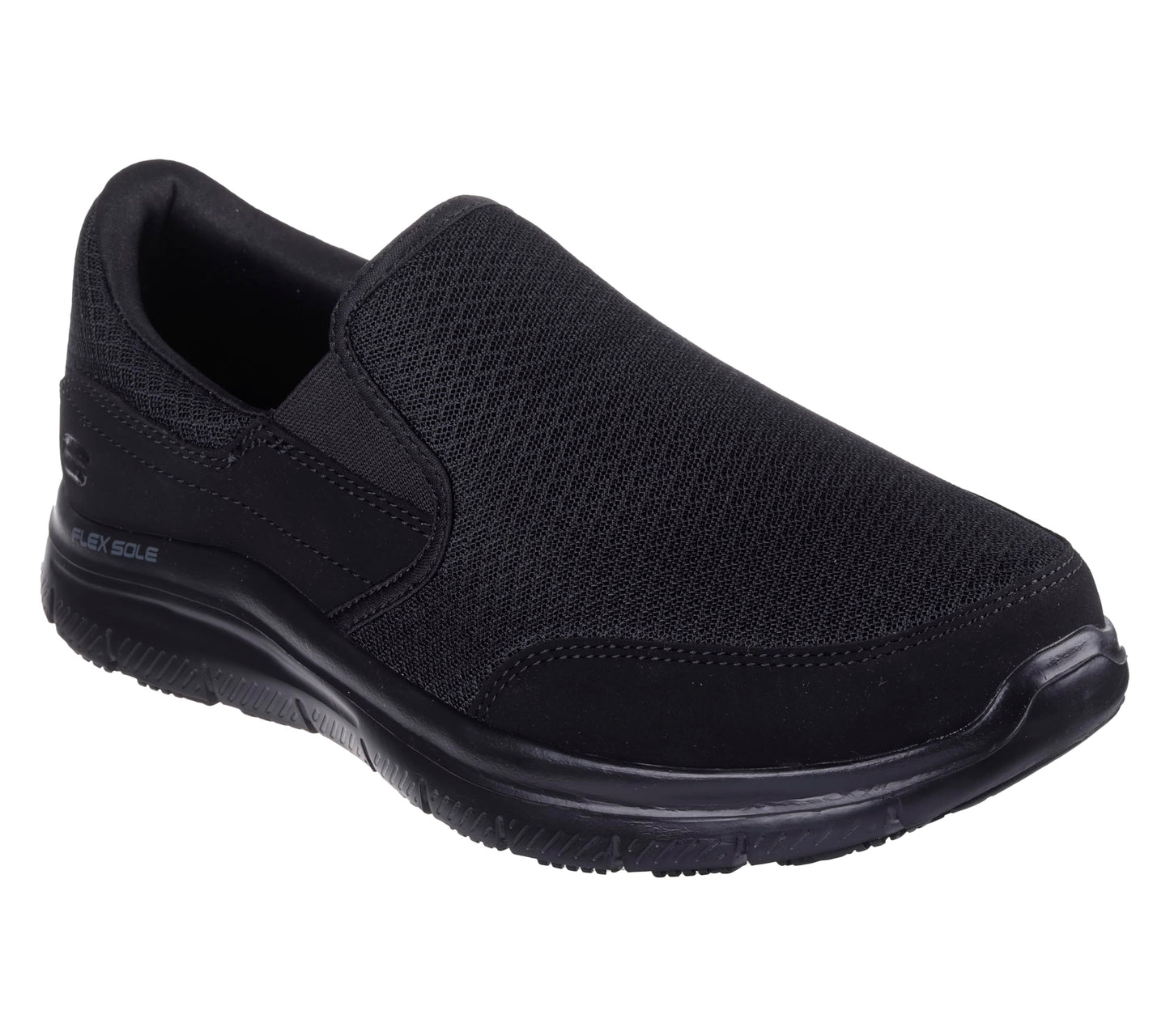 Skechers Men's Skechers Men's Flex Advantage Slip Resistant Sr Mcallen Slip on Work Shoe, Black, 10 Wide