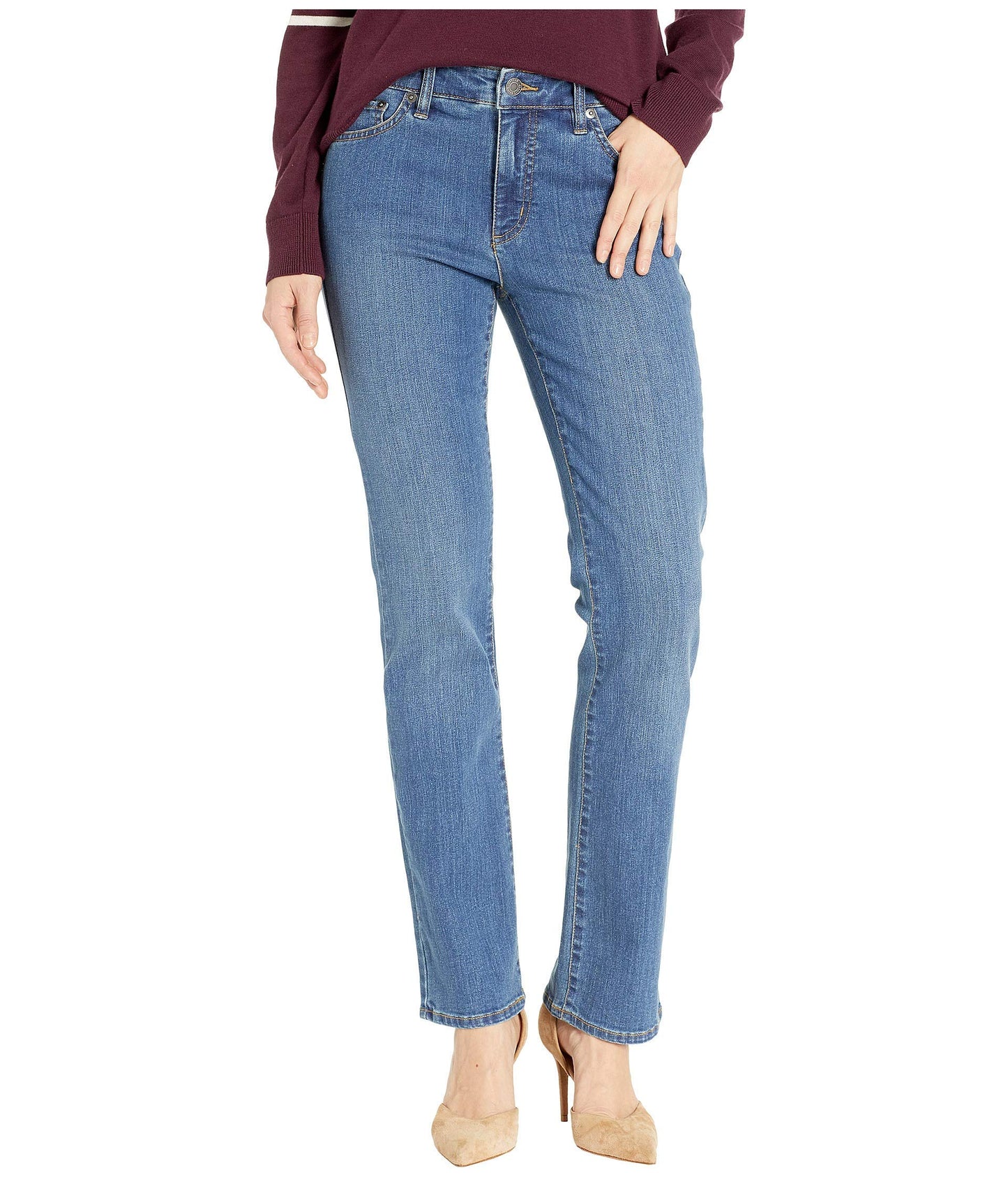 Lauren Ralph Lauren Premier Straight Jeans Ocean Blue Wash 12 30