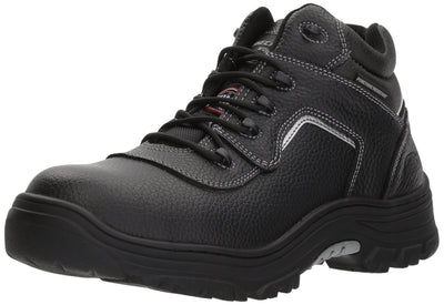 Skechers mens Burgin-sosder Industrial Boot, Black Embossed Leather, 11.5 Wide US
