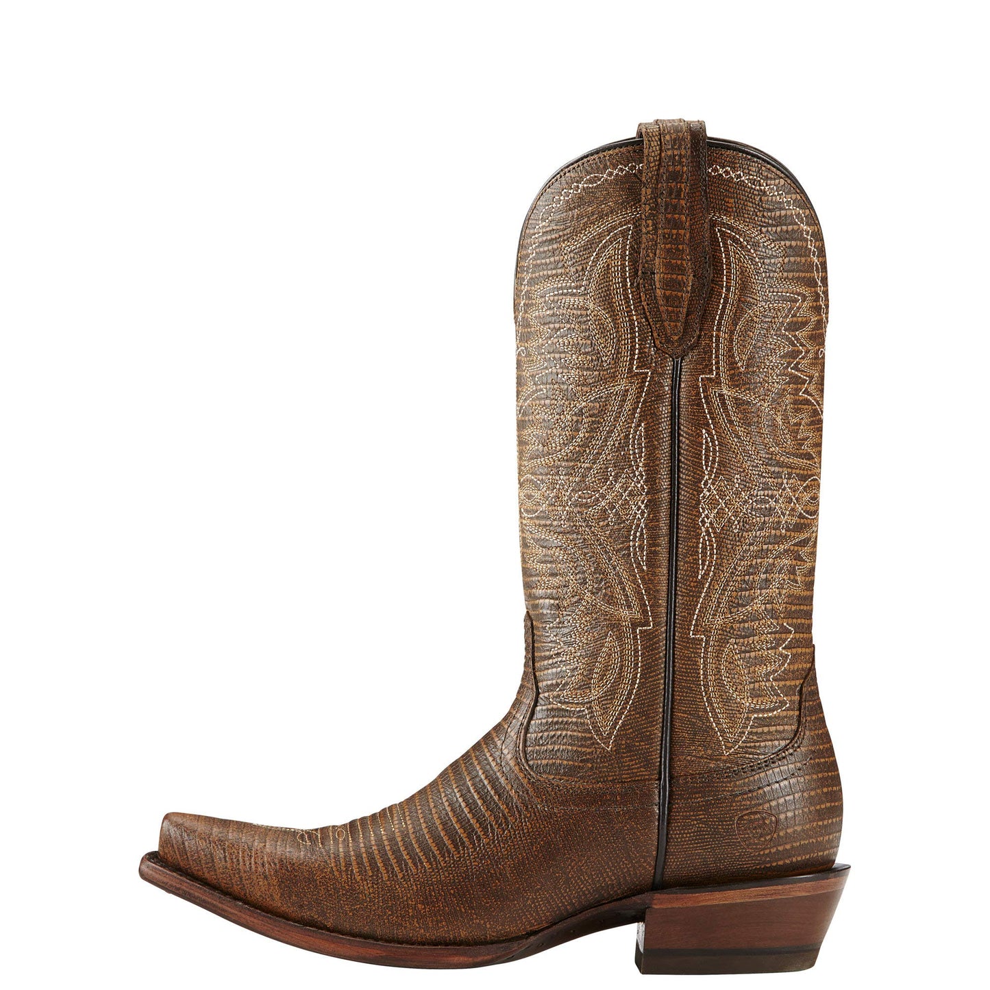 Ariat Women's Alamar Western Cowboy Boot, Chocolate Lizard Print, 9.5 B US