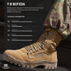 GARMONT TACTICAL Men's T 8 BIFIDA Multi-Terrain Military Tactical Suede Leather Boots, Coyote, 4 Wide