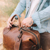 FRYE Men's Logan Overnight Duffle Bag, Cognac, One Size