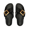 Schutz Women's Enola Crossed Sandal, Black, 9