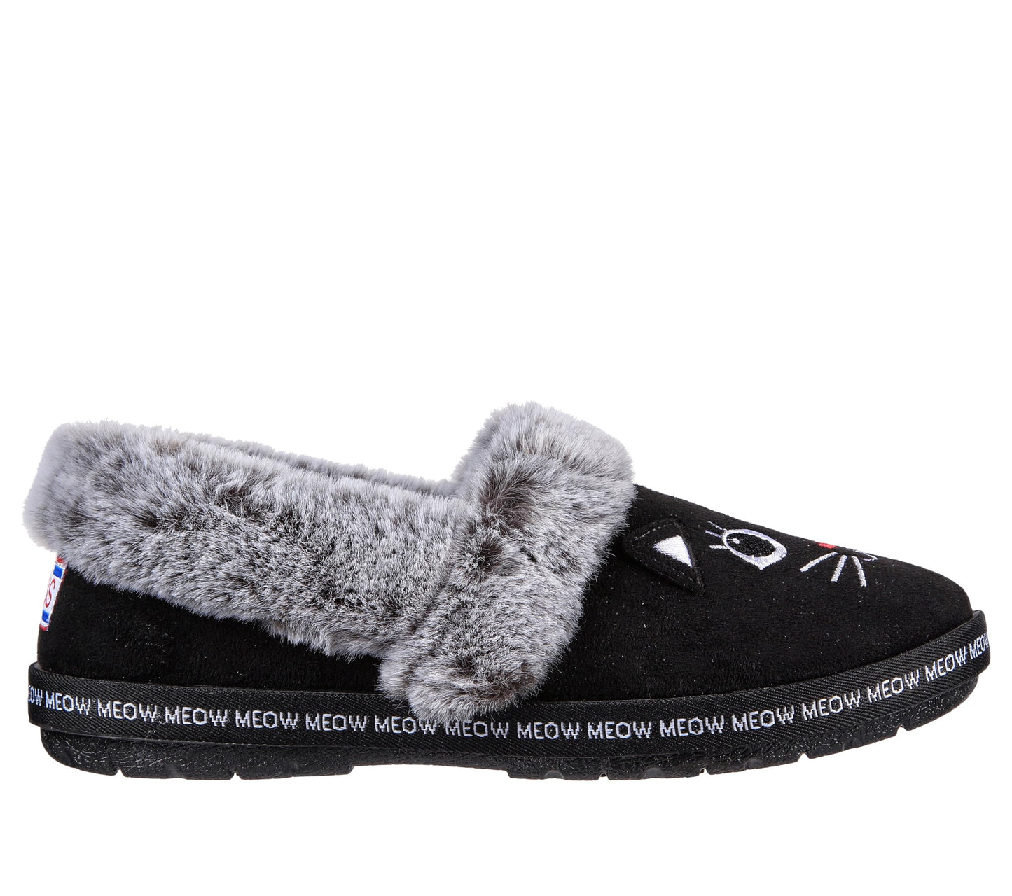 Skechers Women's Too Cozy-Meow Pajamas Slipper, Black, 7