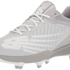 New Balance Men's 4040 V6 Molded Baseball Shoe, Grey/White, 15 M US