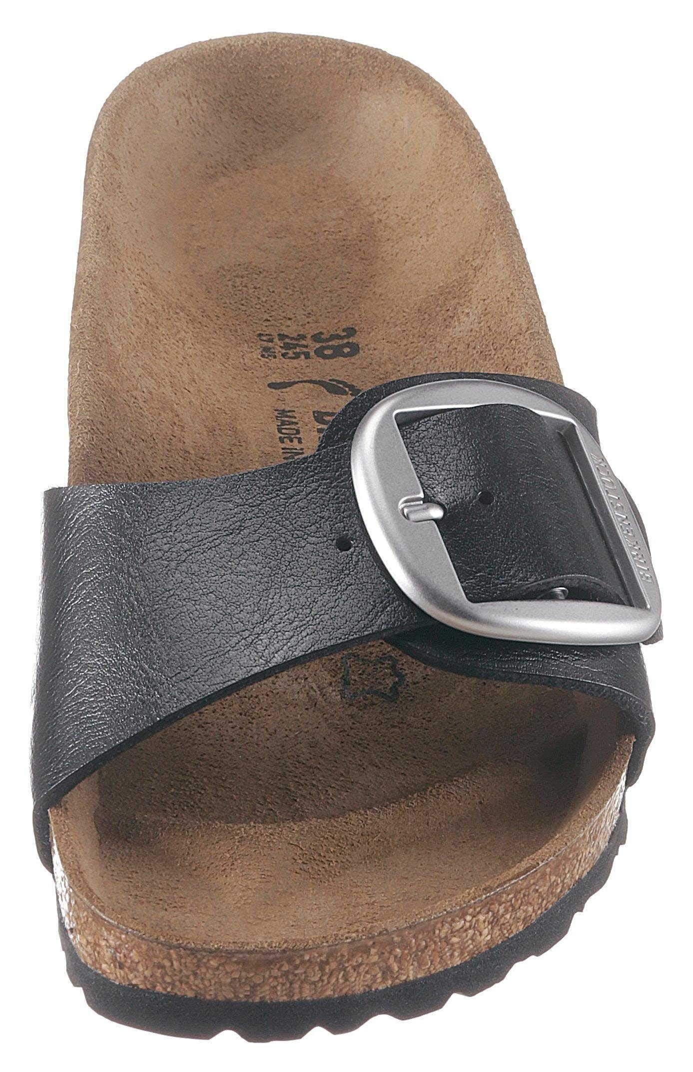 Birkenstock Madrid Big Buckle Mules/Clogs Women Black/Matt Mules Shoes, Licorice, 10/10.5
