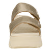 HEYDUDE Delray Slide Classic - Sandals for Women - Textile and Synthetic Upper - Cotton Lining - EVA Outsole Champagne 12 M