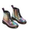 Dr. Martens Kid's Collection 1460 (Little Kid/Big Kid) - Boots for Kids Leather Construction Rainbow Crinkle 2 UK (US 3 Little Kid) M