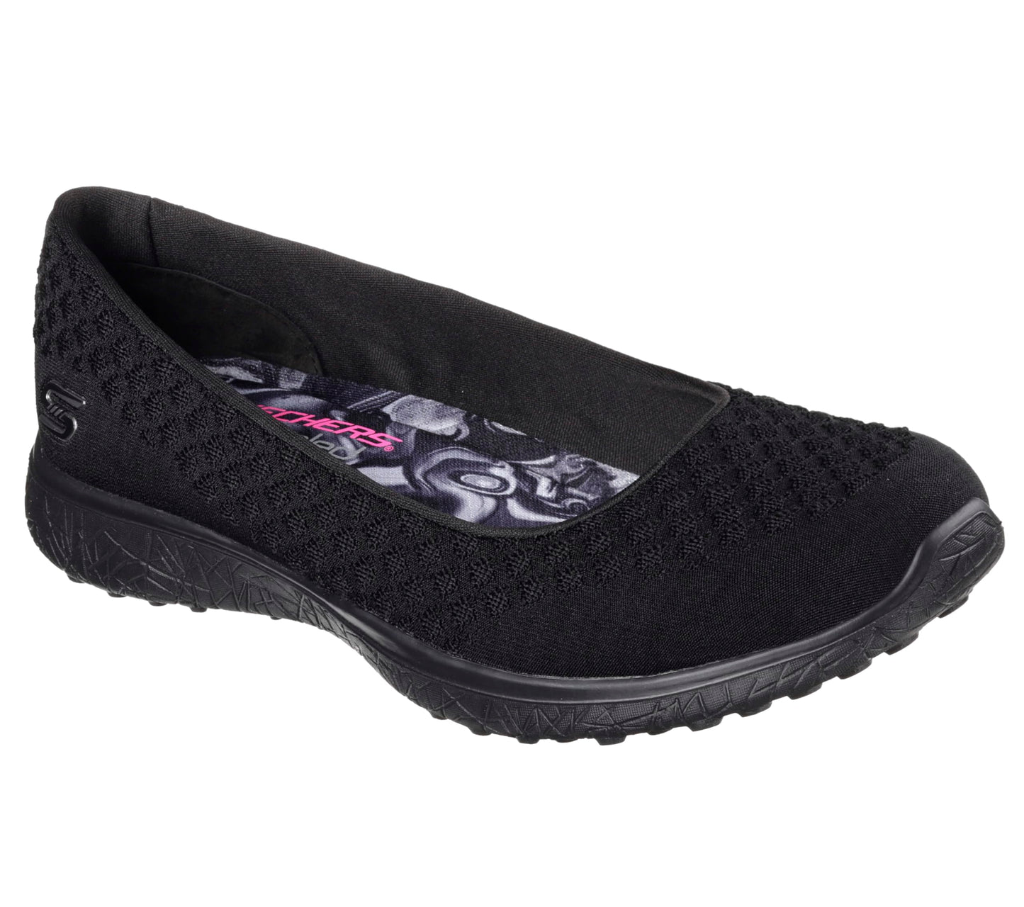 Skechers Sport Women's Microburst One up Fashion Sneaker,black,11 W US