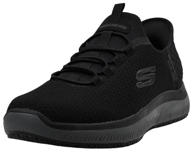 Skechers Men's Summits Colsin Sr Hands Free Slip-Ins Work Shoe, Black/Charcoal, 9.5 M US