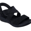 Skechers Women's ARYA - VERY DEMURE Hands Free Slip-Ins, Stretch Cross Band Sling Back, Black/Black, 9M