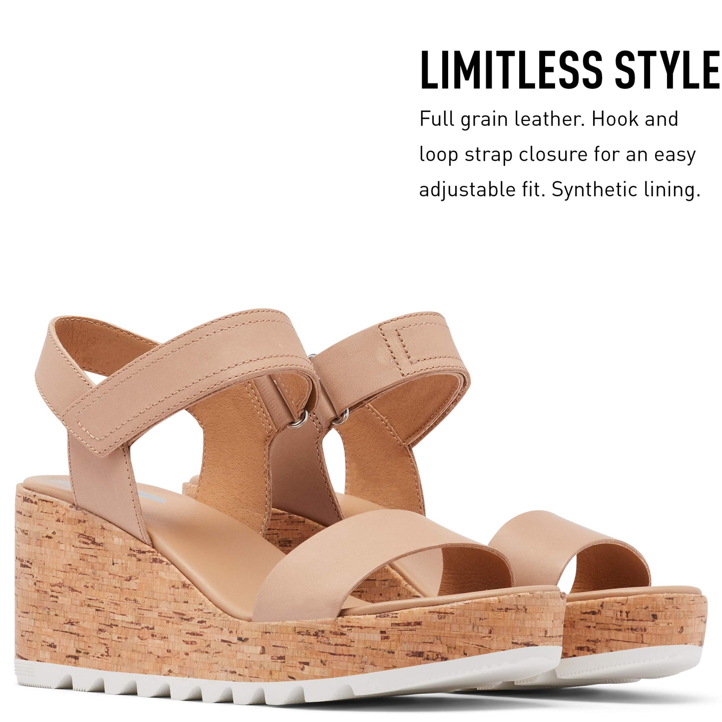 Sorel Cameron Wedge Sandal for Women - Honest Beige 9.5 B - Medium