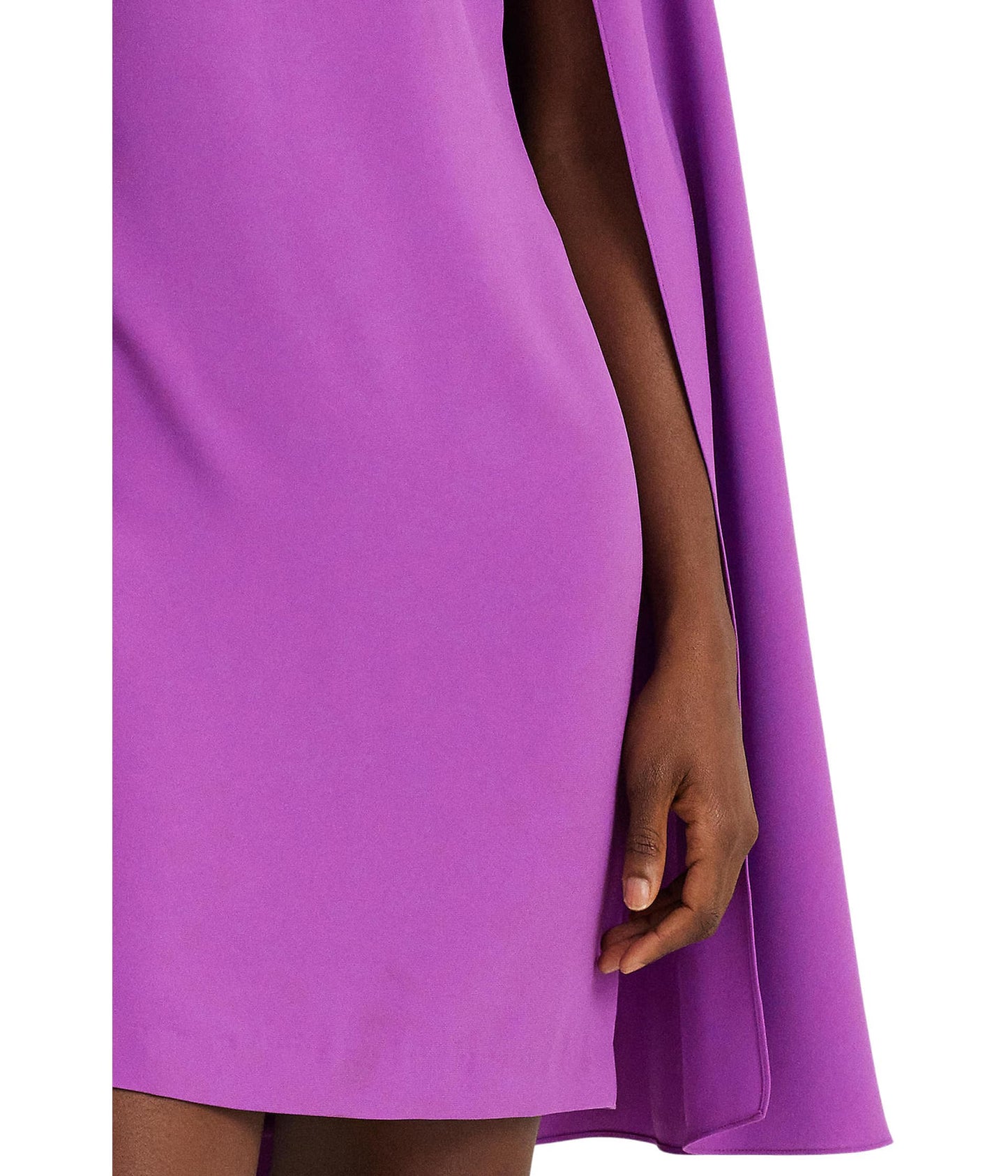 Lauren Ralph Lauren Cape Georgette Cocktail Dress Purple Jasper 2