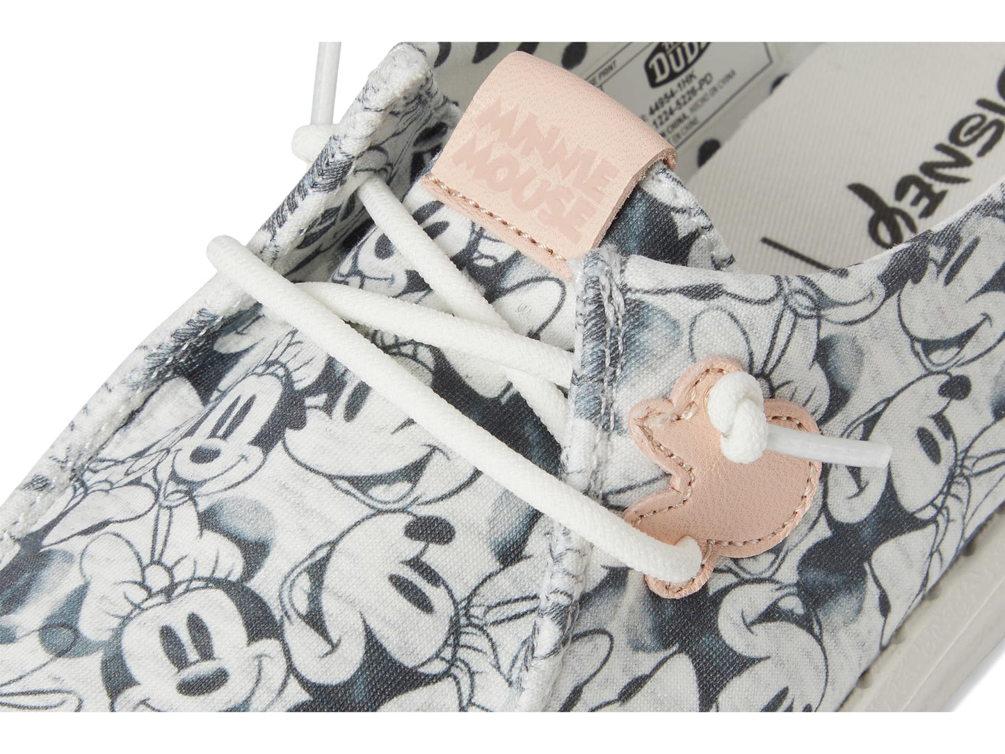 HEYDUDE Kids Women's Wendy Minnie Mouse Print (Toddler) Grey Multi 6 Toddler Medium