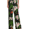 Lauren Ralph Lauren Petite Floral Satin Charmeuse Wide-Leg Pants Black/Green/Multi PM 30