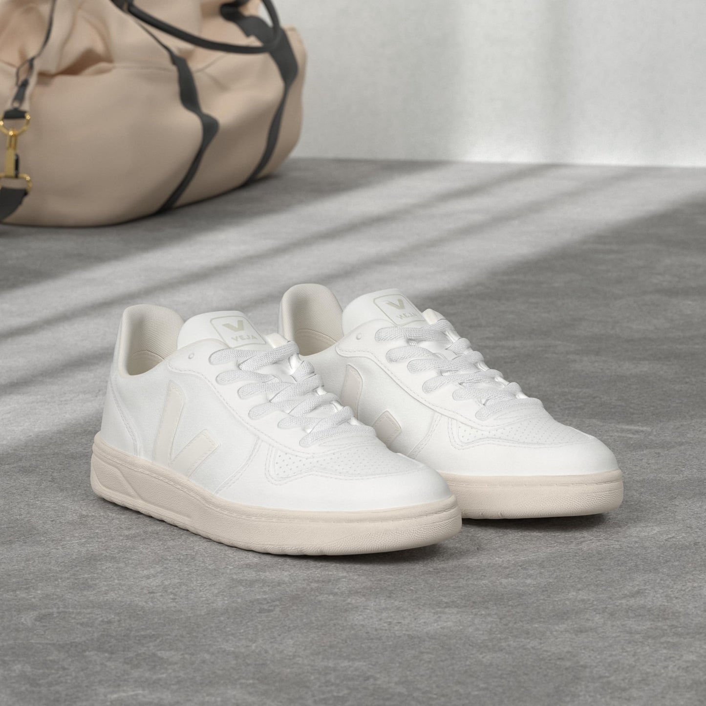 Veja Women's V-10 Laceup Sneakers, Extra White, 4 Medium US