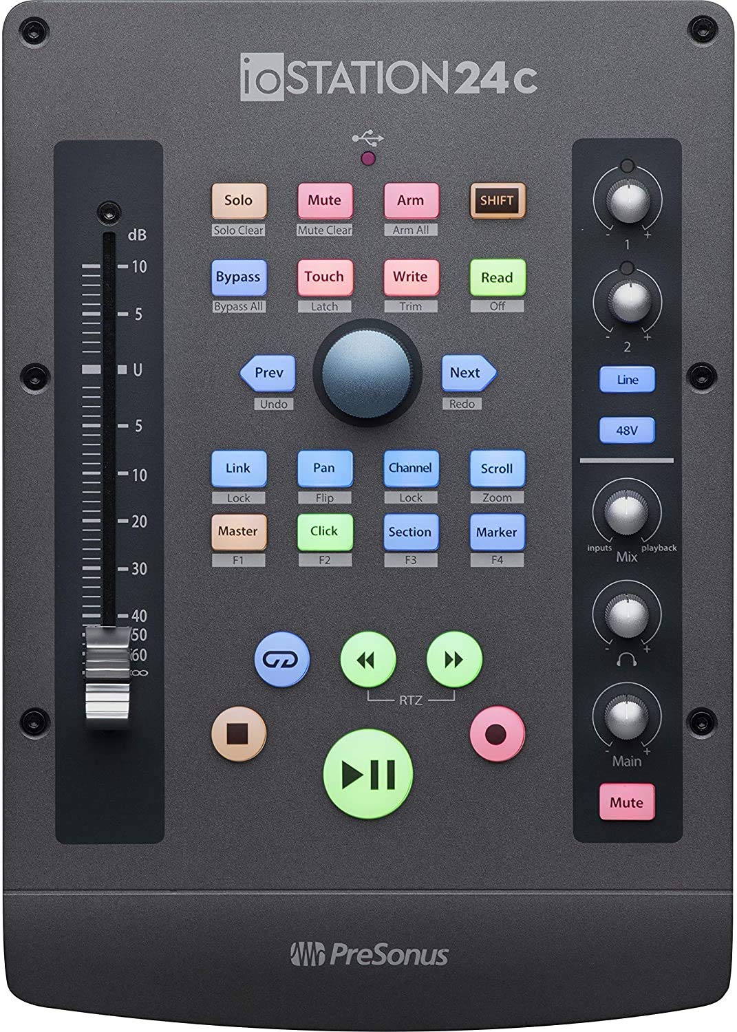 PreSonus ioStation 24c 2x2 USB-C Audio Interface and Production Controller with