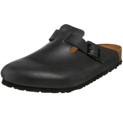 Birkenstock Boston BS Unisex Shoes Size 8, Color: Charcoal Black-Black