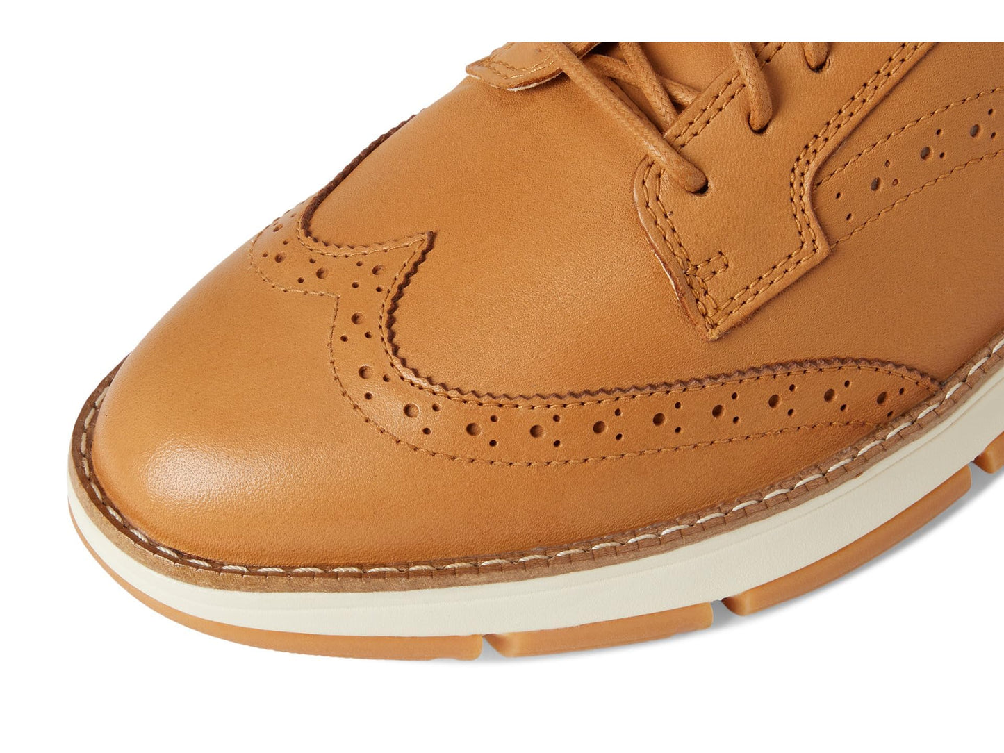 Cole Haan Womens Zerogrand Revel Wingtip Oxfords Biscuit/Ivory 7.5 B - Medium