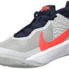 Nike Kid's Team Hustle D10 (GS) Basketball Shoe (5, Light Smoke Grey/Bright Crimson, Numeric_5)