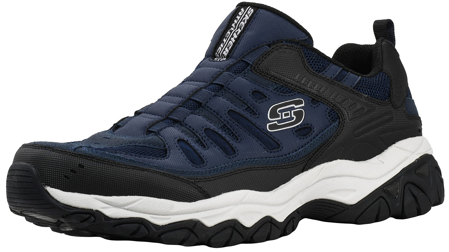 Skechers Men's Afterburn Wonted Memory Fit Slip-On Trainer, Navy, 14 XW US