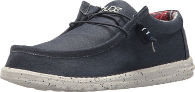 HEYDUDE Men's Wally Sox | Mens Shoes | Men's Lace Up Loafers | Comfortable & Light-Weight Blue