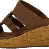 Skechers Women's Beverlee-sail Away Slide Wedge Sandal, Luggage, 6 M US