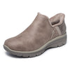 Skechers Women's Easy Going-Modern Hour-Hands Free Slip-Ins Ankle Boot, Taupe, 7 Wide
