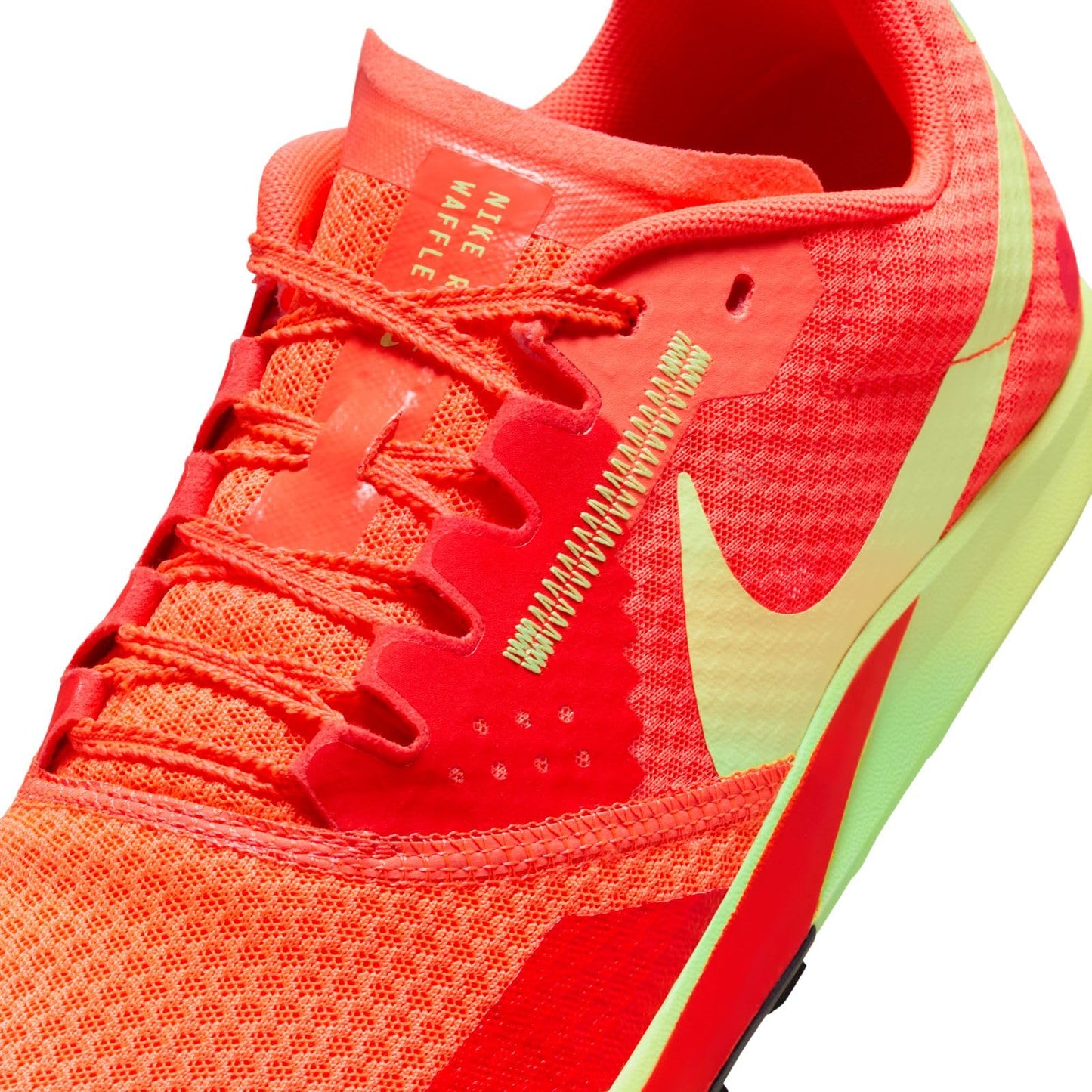 Nike Rival Waffle 6 Road and Cross-Country Racing Shoes (DX7998-800, Hyper Orange/Bright Crimson/Mint Foam/Lime Blast) Size 8