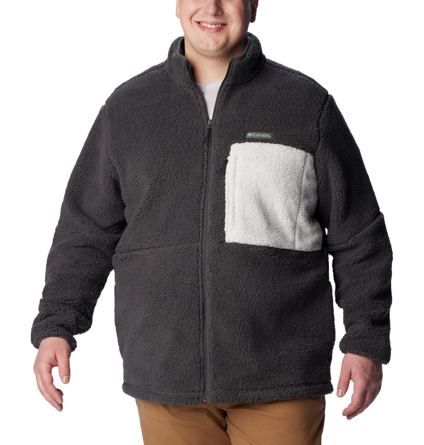 Columbia Men's Mountainside Heavyweight Fleece, Shark, X-Large Black