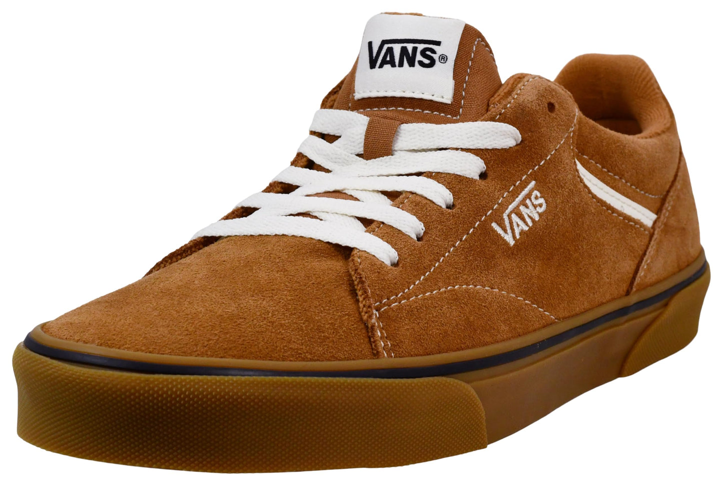 Vans Men's Seldan Sneaker, Suede Gum Brown, 13 M US