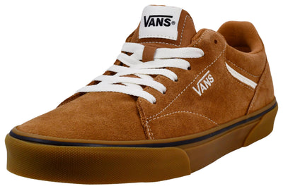 Vans Men's Seldan Sneaker, Suede Gum Brown, 13 M US