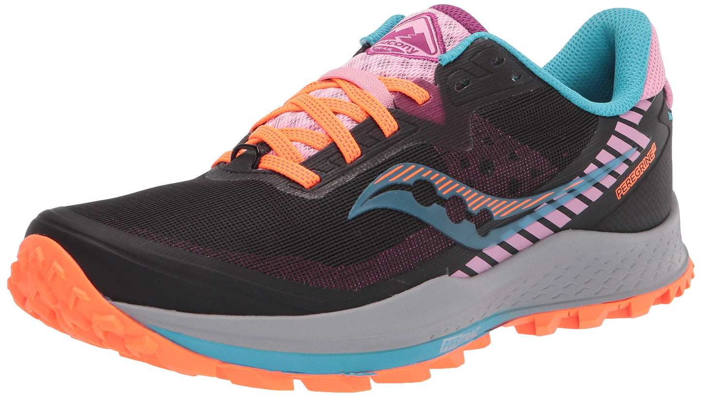 Saucony Women's Peregrine 11 Trail Running Shoe, Future Black, 5
