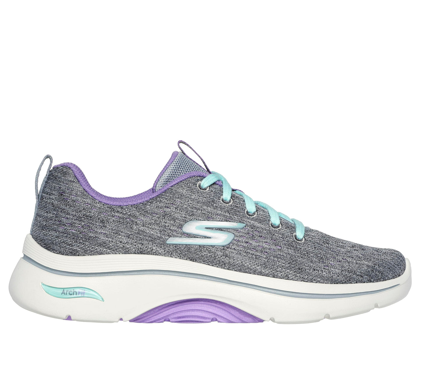 Skechers Performance Go Walk Arch Fit 20Vivid Sunset Womens Sneaker 75 BM US GreyLavender